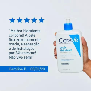 Loção hidratante Cerave Com Ácido Hialurônico Sem Perfume 473ml Tamanho Família (CÓDIGO 23)