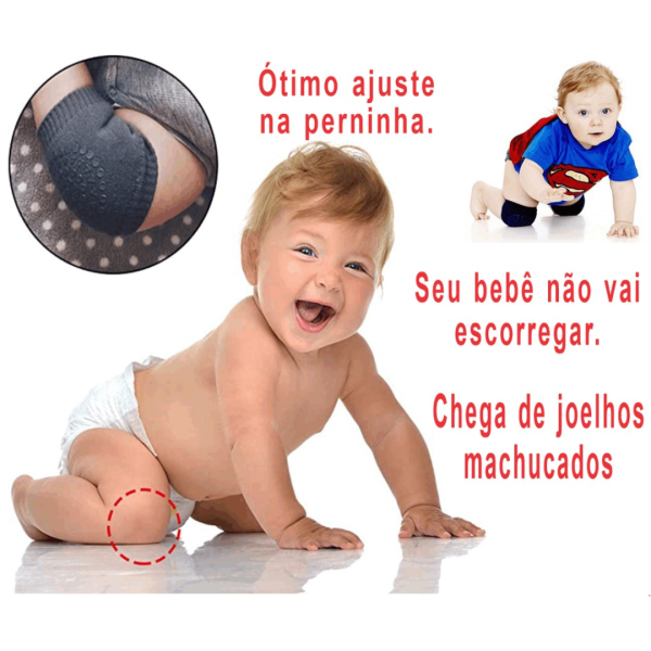 Joelheira Antiderrapante De Algodão Para Criança E Bebê Proteção Cuidados Engatinhar (CÓDIGO 56)